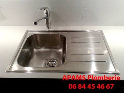 evier apams plomberie Villeurbanne apams plomberie evier, dépannage évier, fuite évier, robinet évier, débouchage évier bouché
